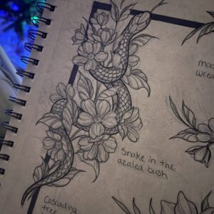 snake in the azaleas