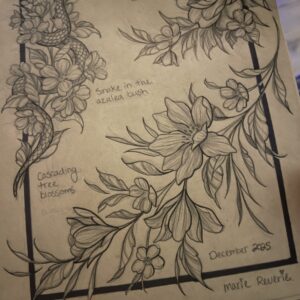 cascading tree blossoms