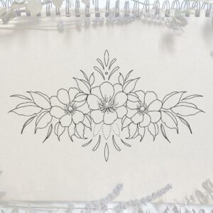 customizable triple floral band