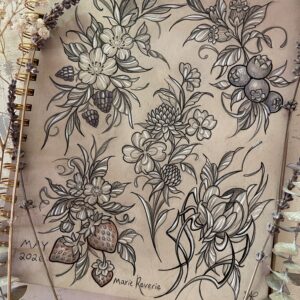 8x10 May 2026 tattoo designs - original drawing
